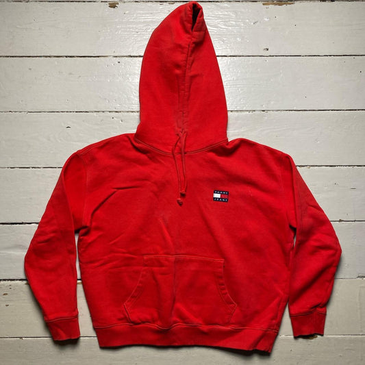 Tommy Hilfiger Cropped Womens Hoodie Red (XL)