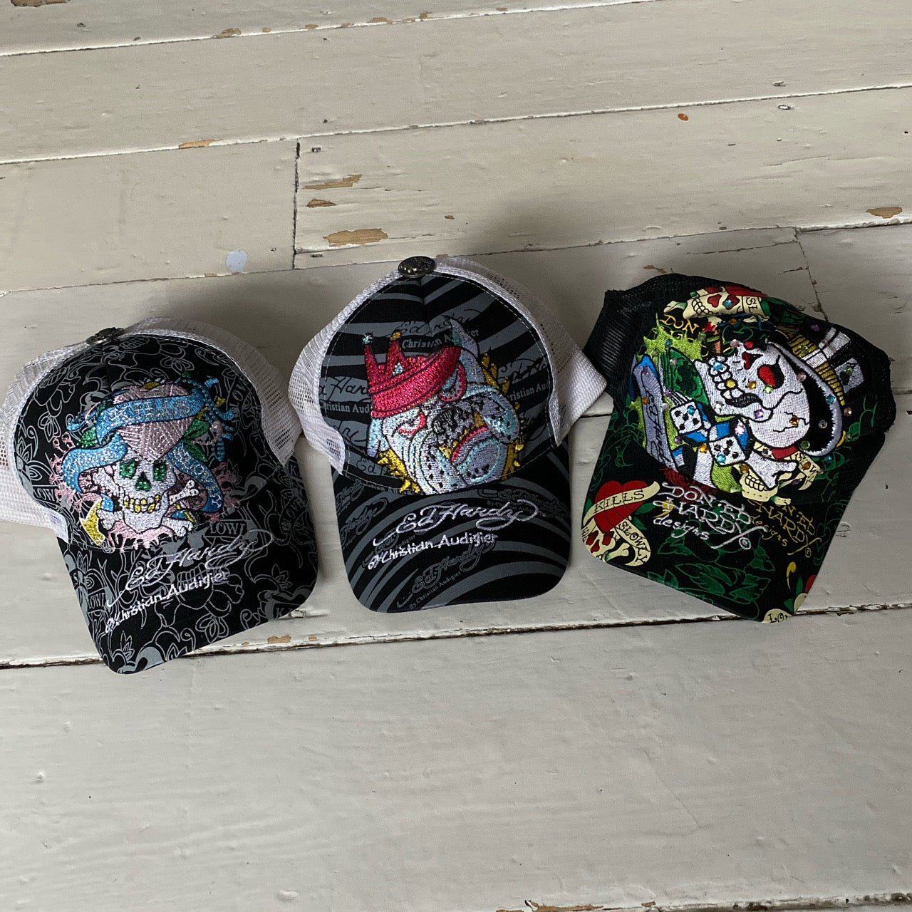 Ed Hardy Diamanté Caps