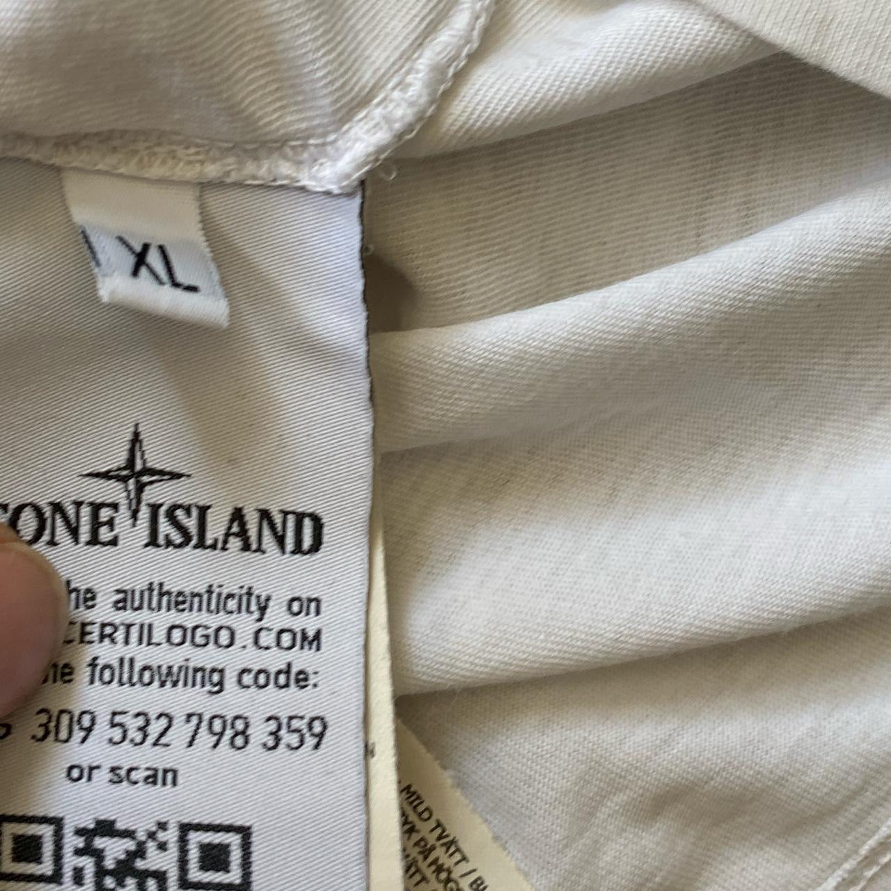 Stone Island White T Shirt (XL)