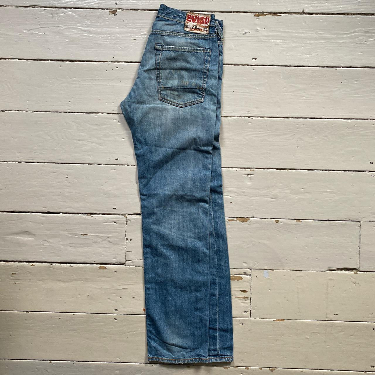 Evisu Light Blue White Swoosh Jeans (30/34)