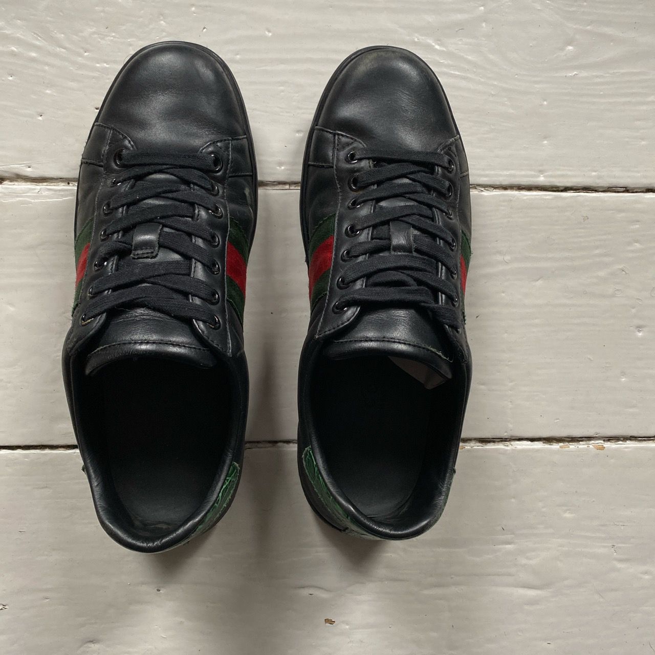 Gucci Classic Stripe Leather Trainers (UK 6)