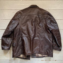 Emporio Armani Brown Leather Jacket (XL)