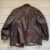 Emporio Armani Brown Leather Jacket (XL)