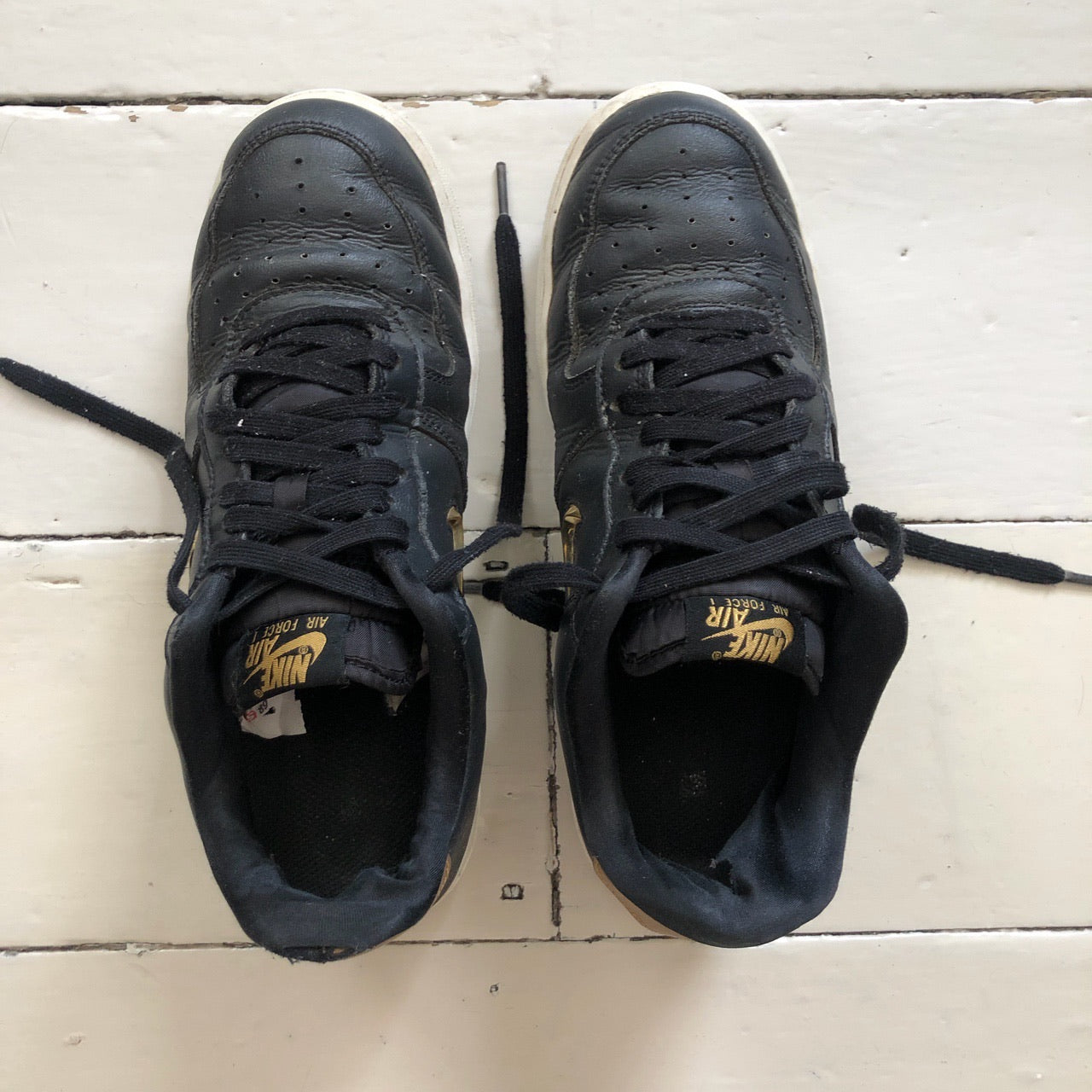 Nike Air Force 1 Jewel Black & Gold (UK 8)