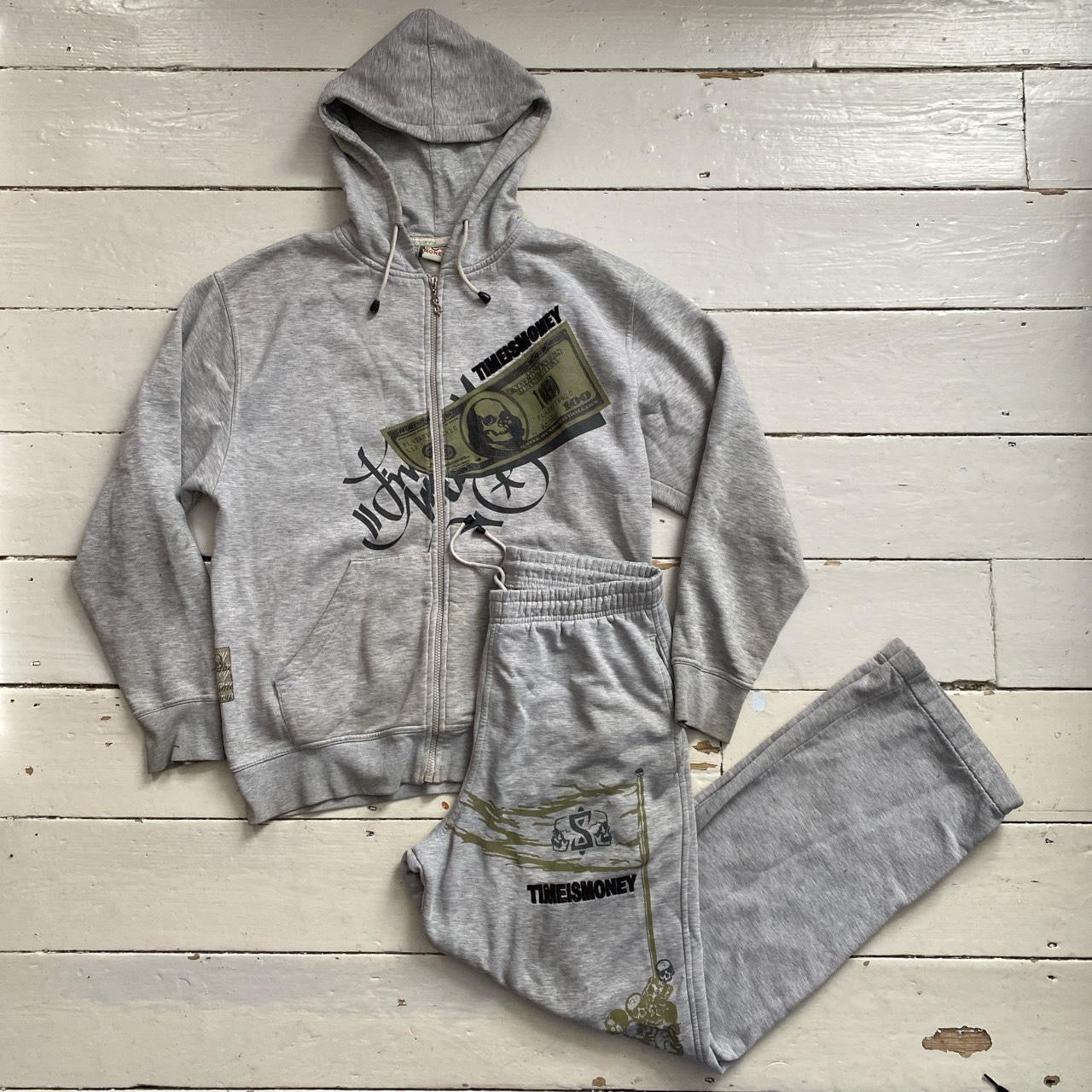 Time Is Money Vintage full Tracksuit (XL Hoodie XXL Bottoms)