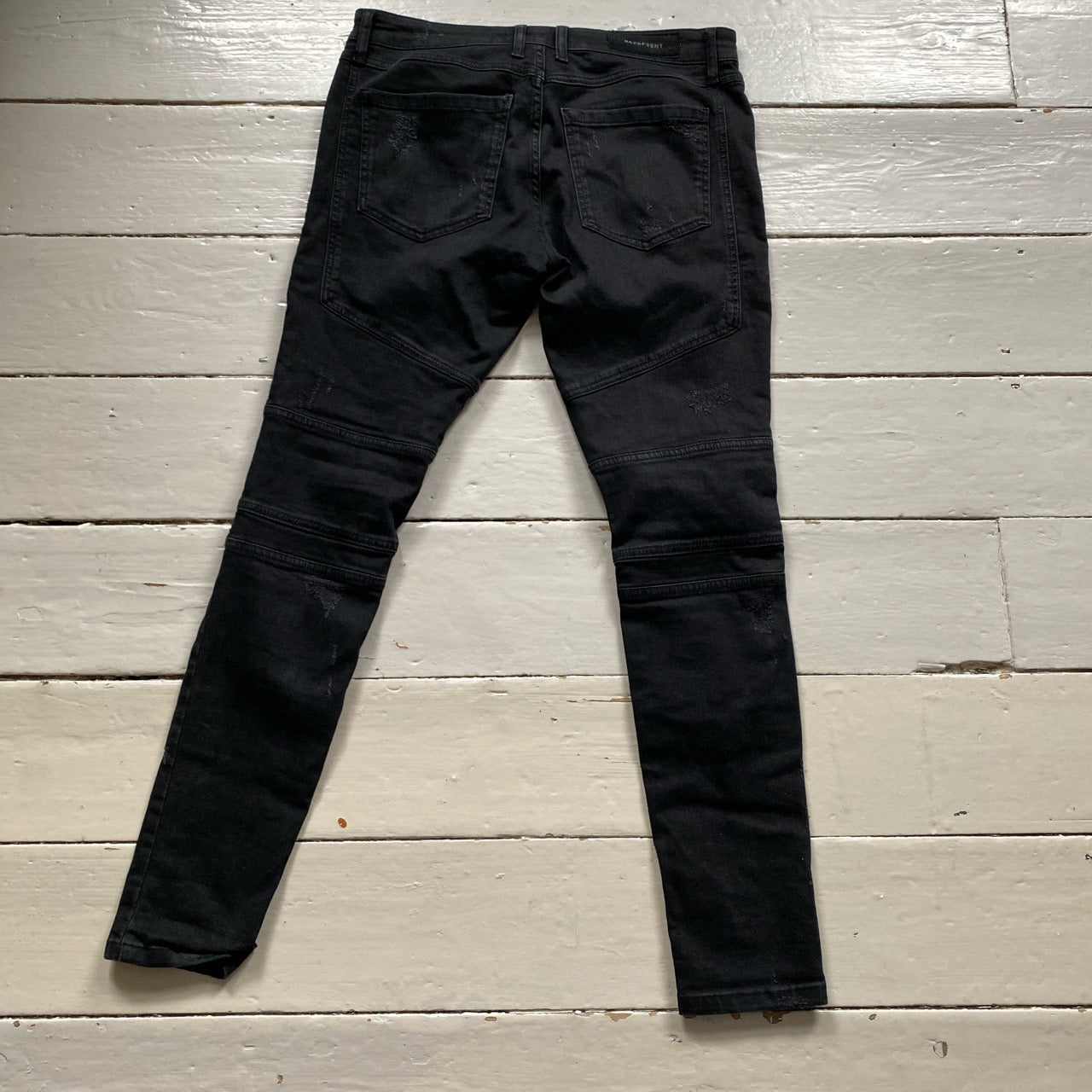 Represent Black Biker Ribbed Jeans (32/32)