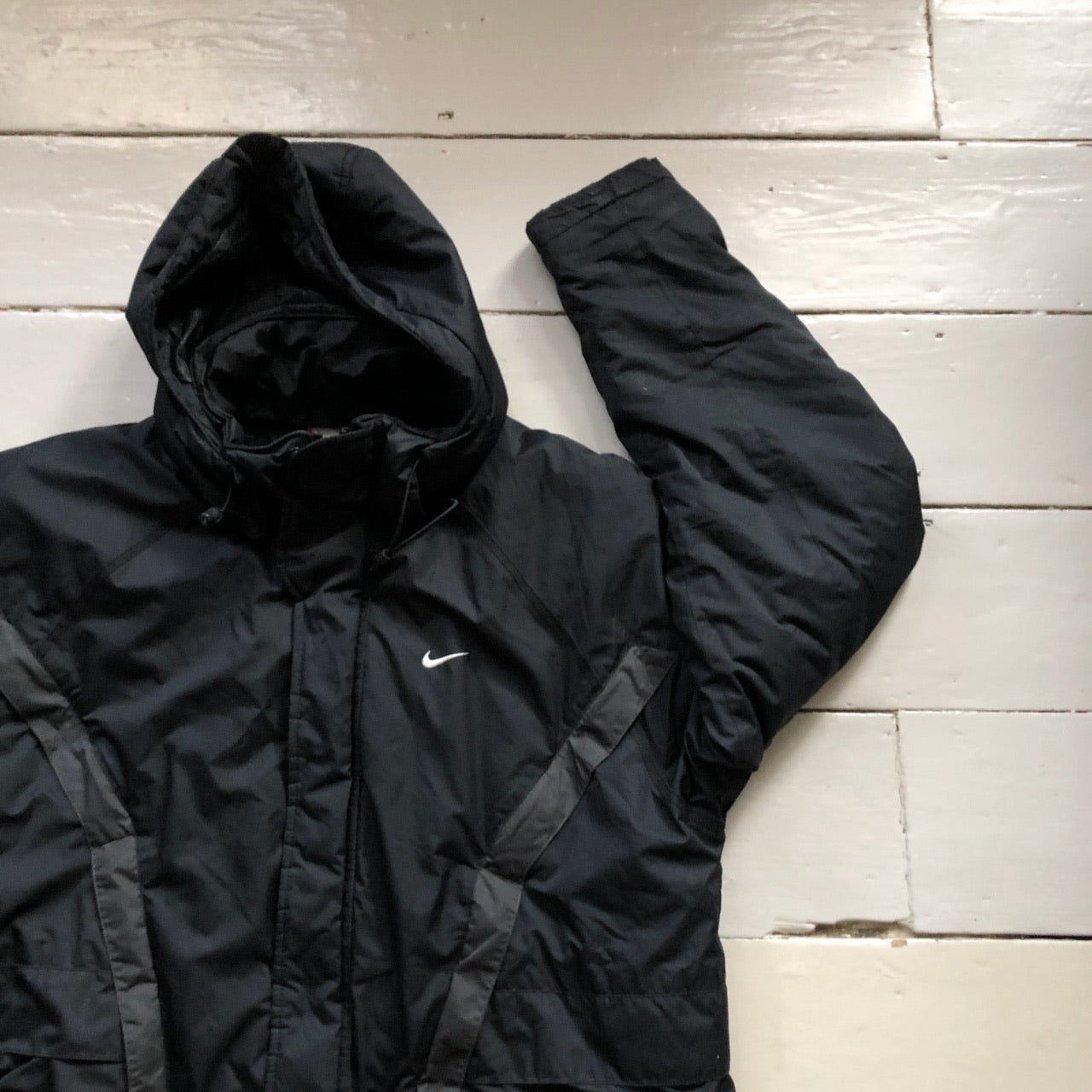 Nike Black Puffa Coat (XL)