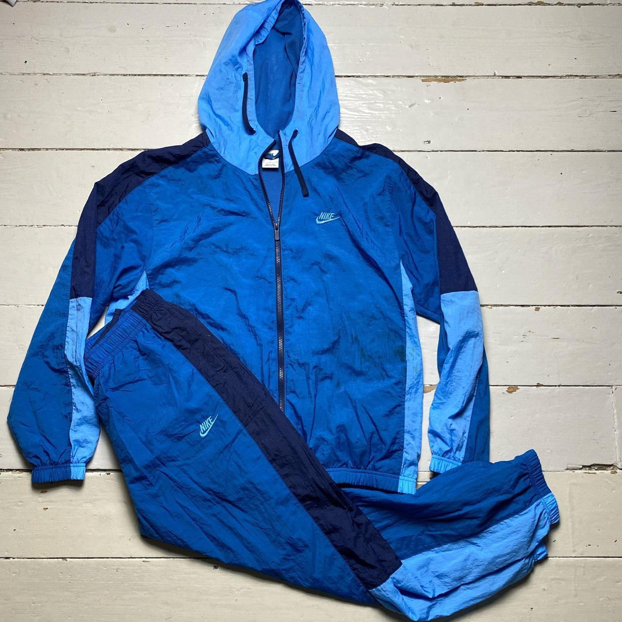 Nike Shell Baggy Tracksuit Blue (Large)