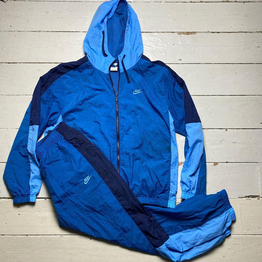 Nike Shell Baggy Tracksuit Blue (Large)