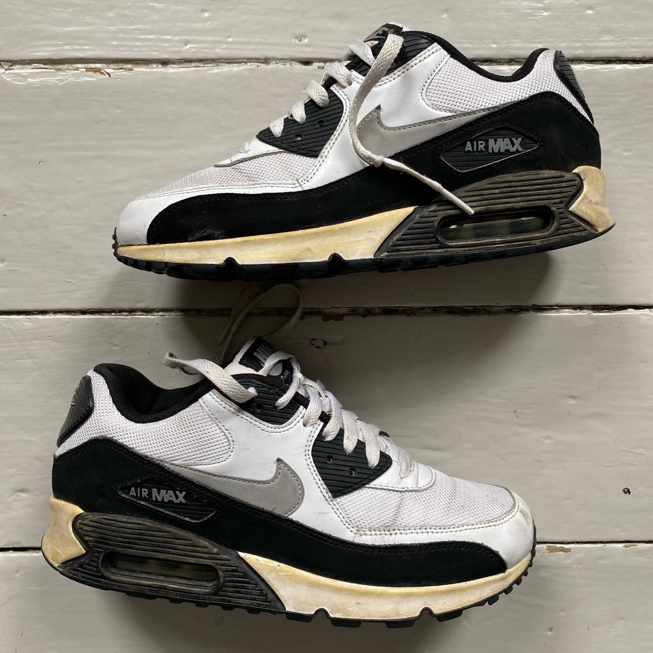 Nike Air Max 90 White Black Silver (UK 8)