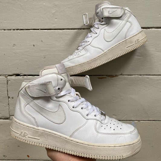 Nike Air Force 1 Mid White (UK 8)