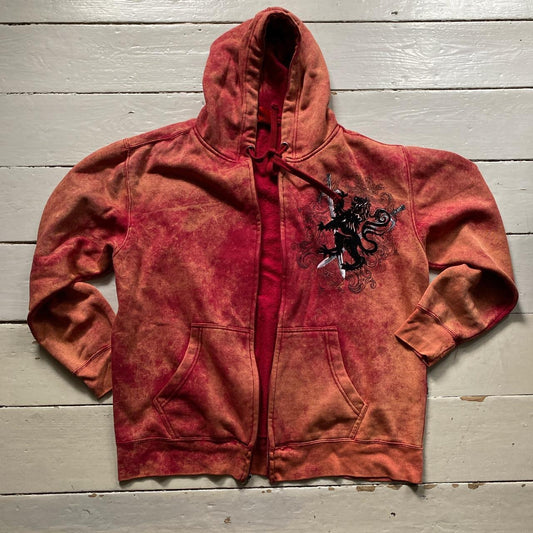 Bklyn Vintage Dyed Red Hoodie (Medium)