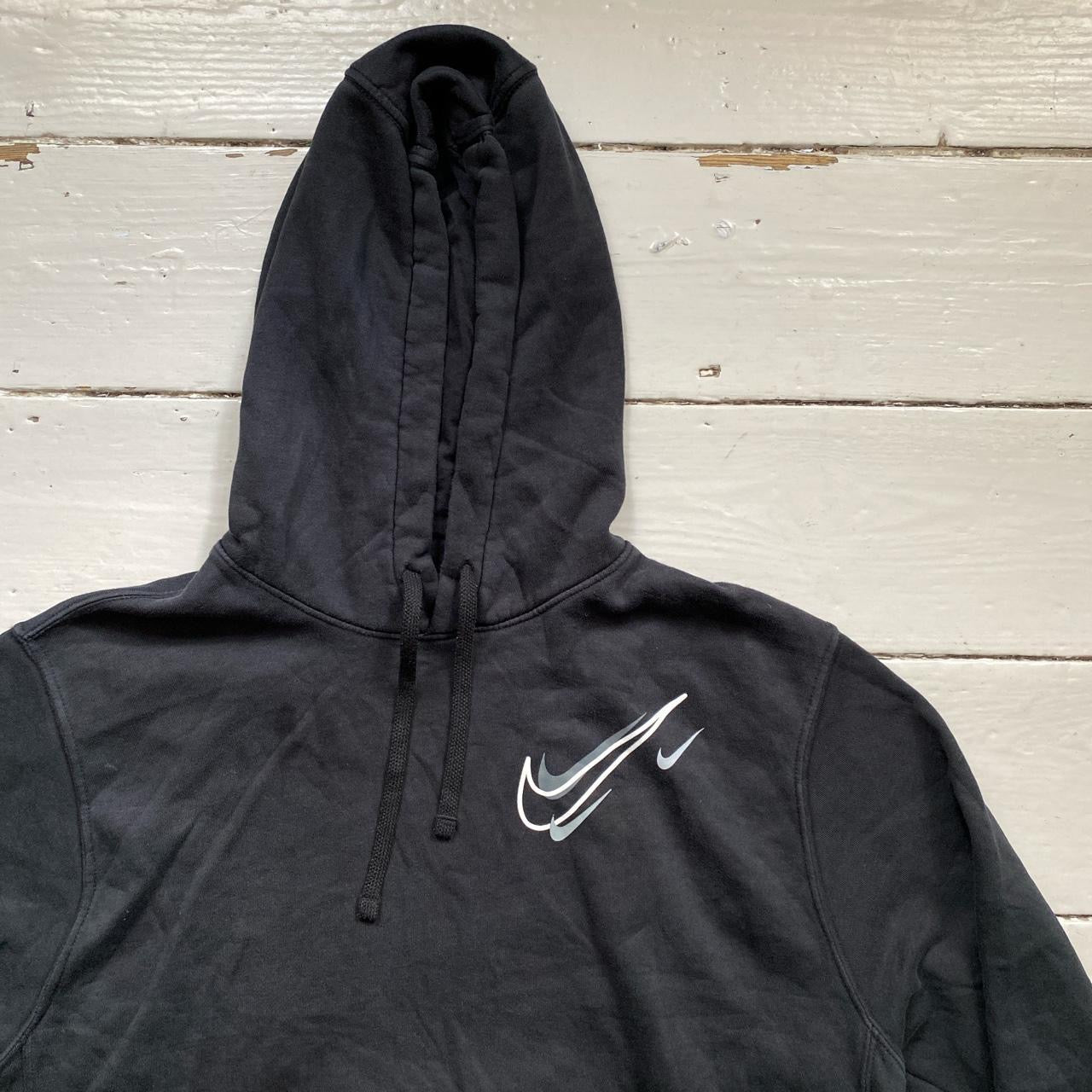 Nike Multi Swoosh Black hoodie (Large)