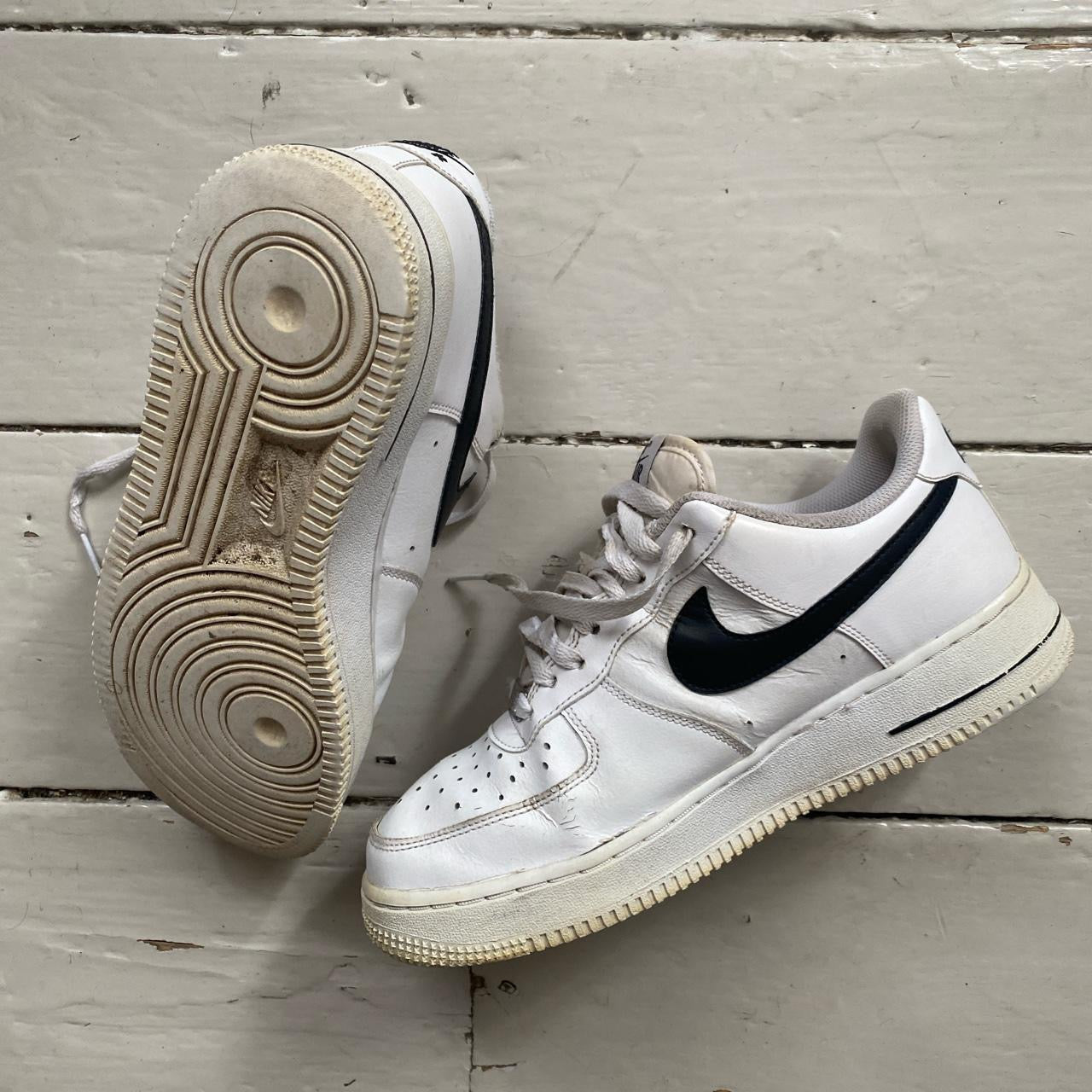 Nike Air Force 1 White and Black (UK 6.5)