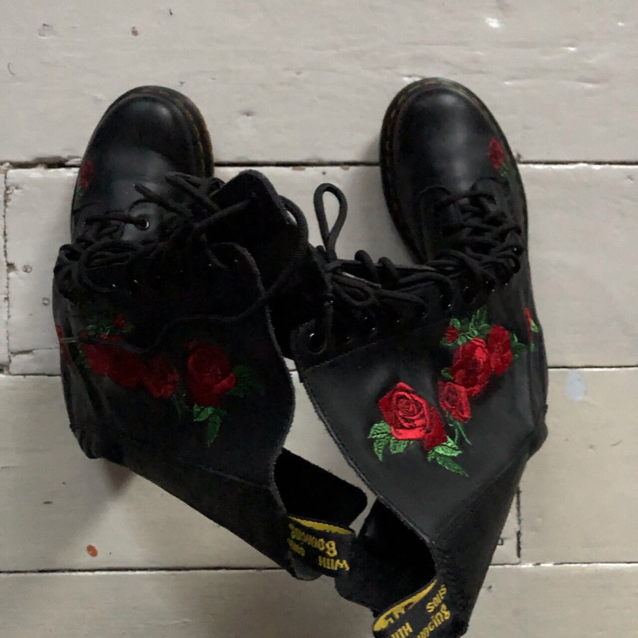 Dr Martens High Floral Embroidered Boots (UK 5)