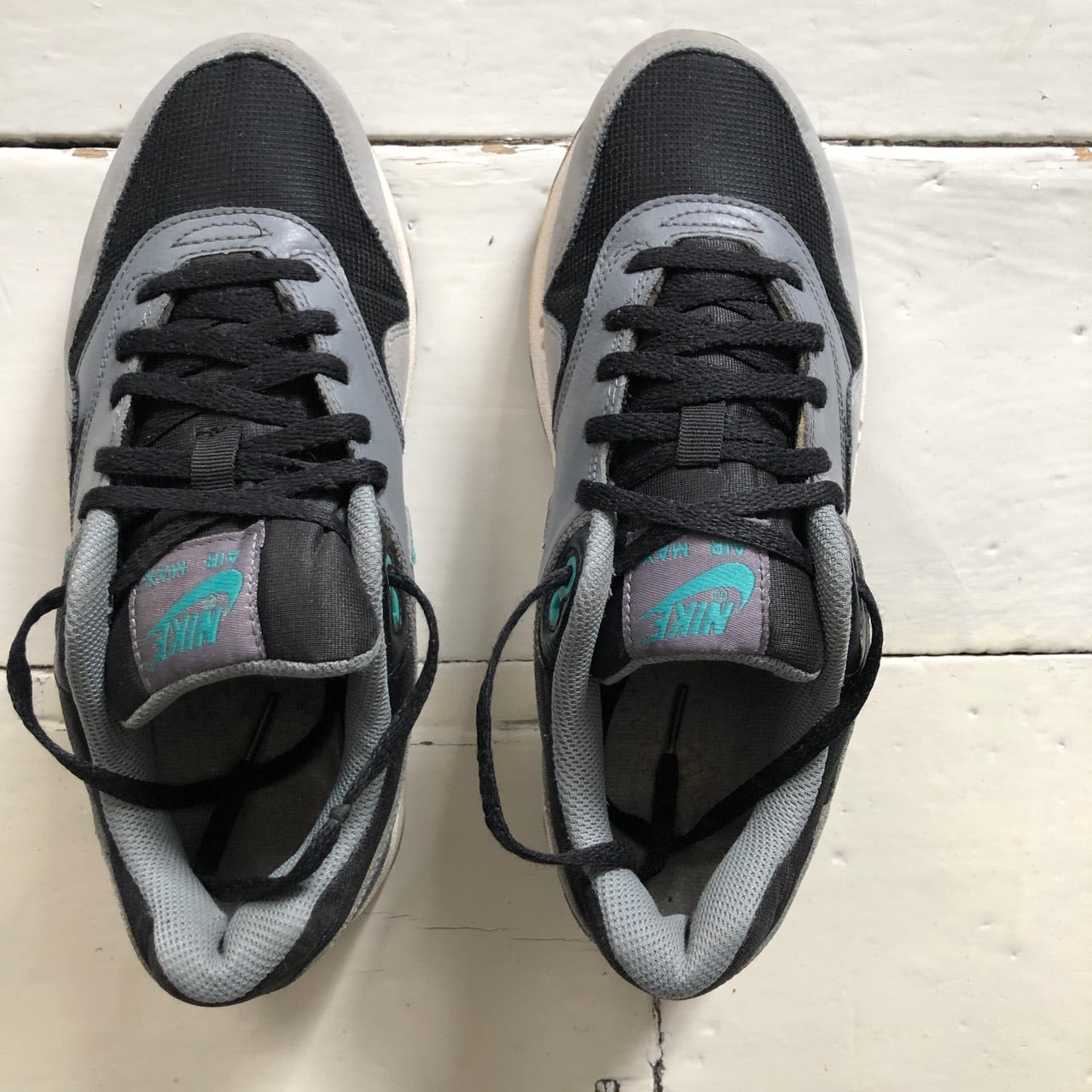 Nike Air Max 1 Grey and Turquoise (UK 5.5)