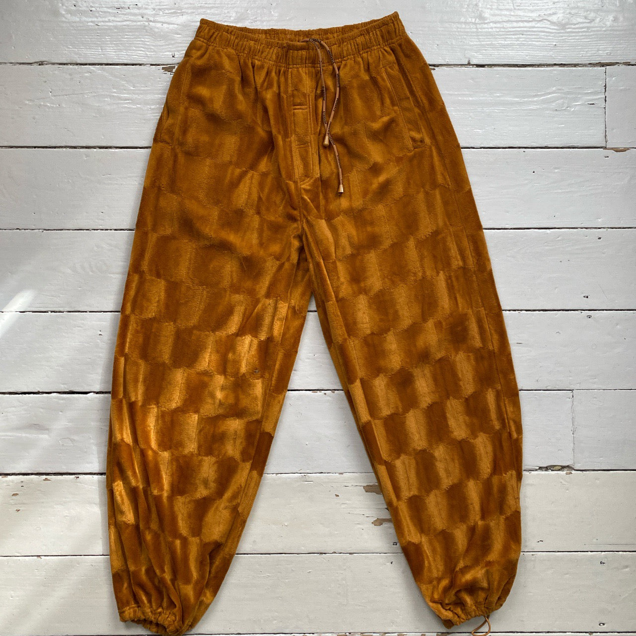 Brown Checked Vintage 90’s Fur Tracksuit (XXL both)