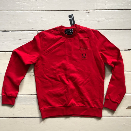 Raf Simons X Fred Perry Red Jumper (Small)