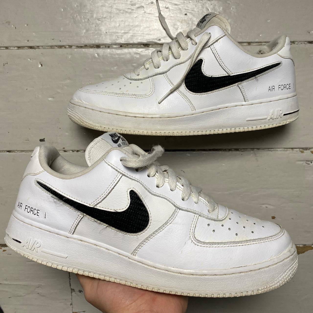Nike Air Force 1 White and Black (UK 11)