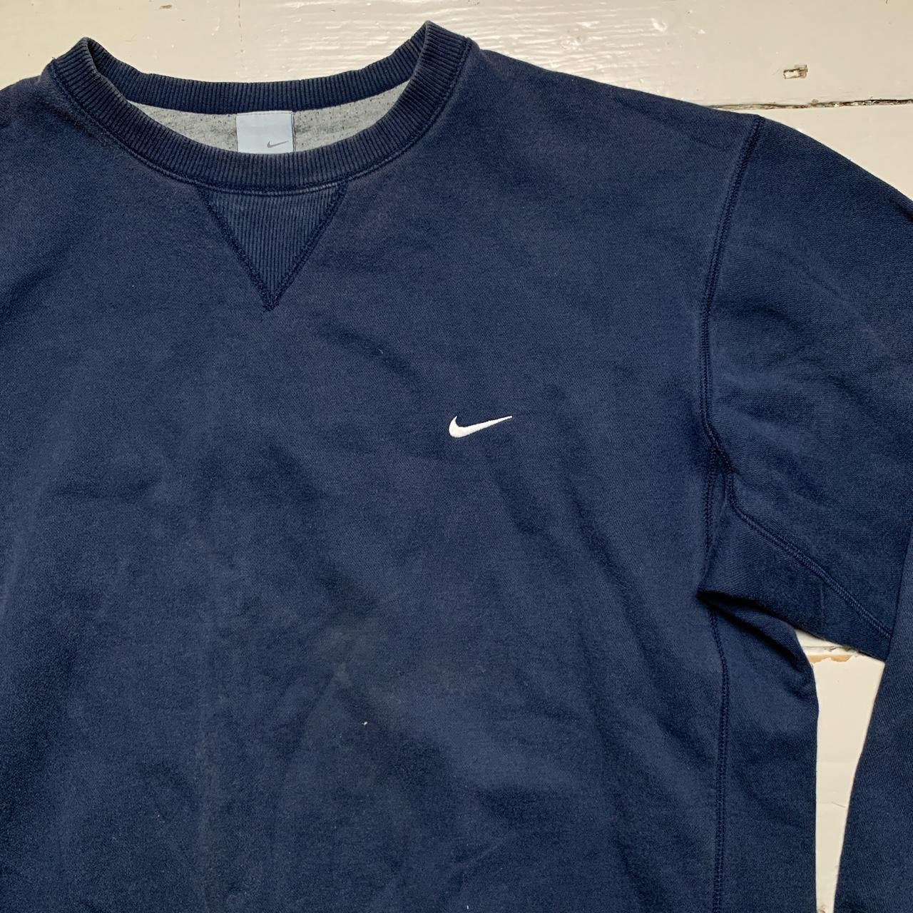 Nike Vintage Swoosh Navy Jumper (XL)