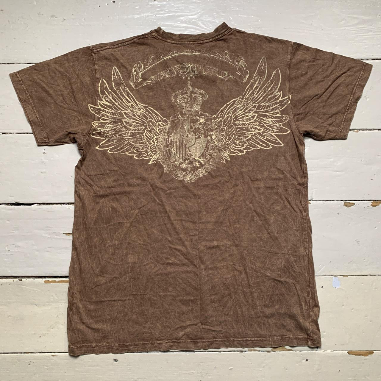 OTB Vintage Brown Grunge T Shirt (Medium)