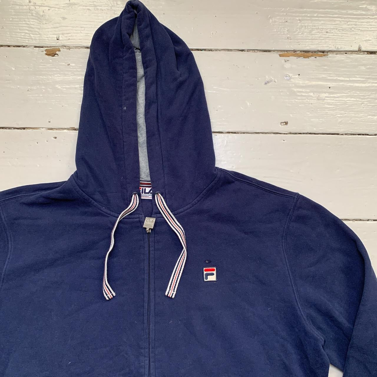 Fila Navy and White Hoodie (XL)