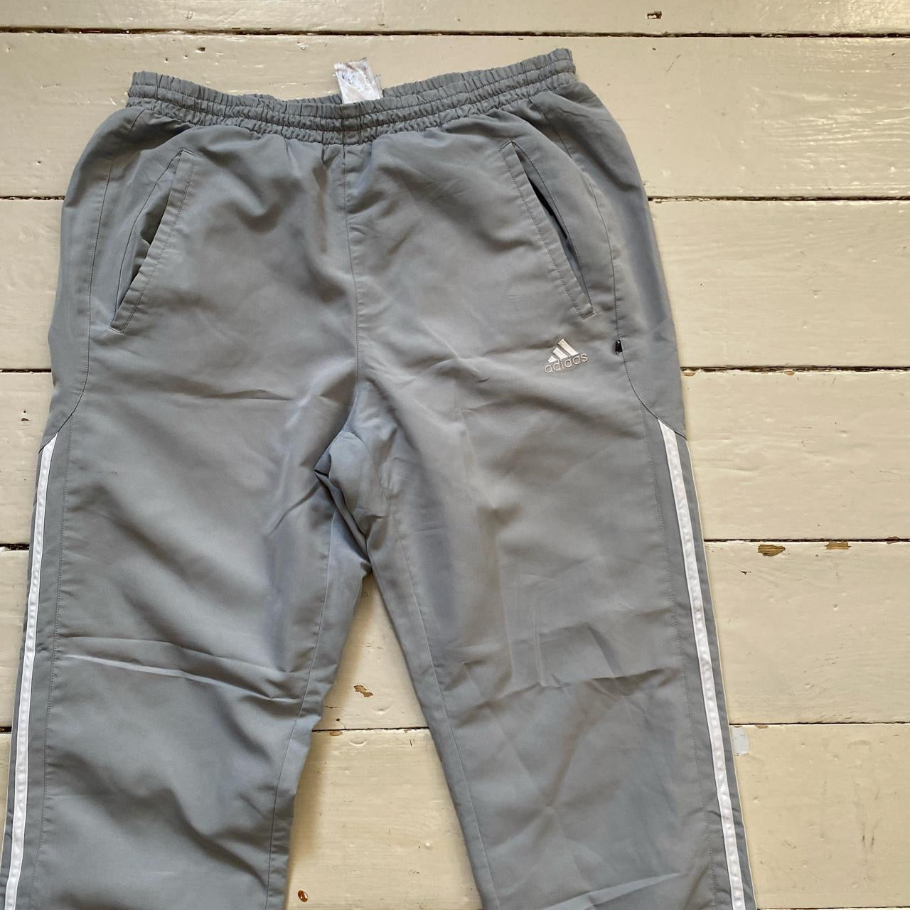 Adidas Silver Shell Bottoms (Medium)
