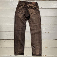 Levis 501 Brown Acid Wash Jeans (32/34)