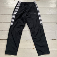 Adidas Black and White Shell Bottoms (Medium)