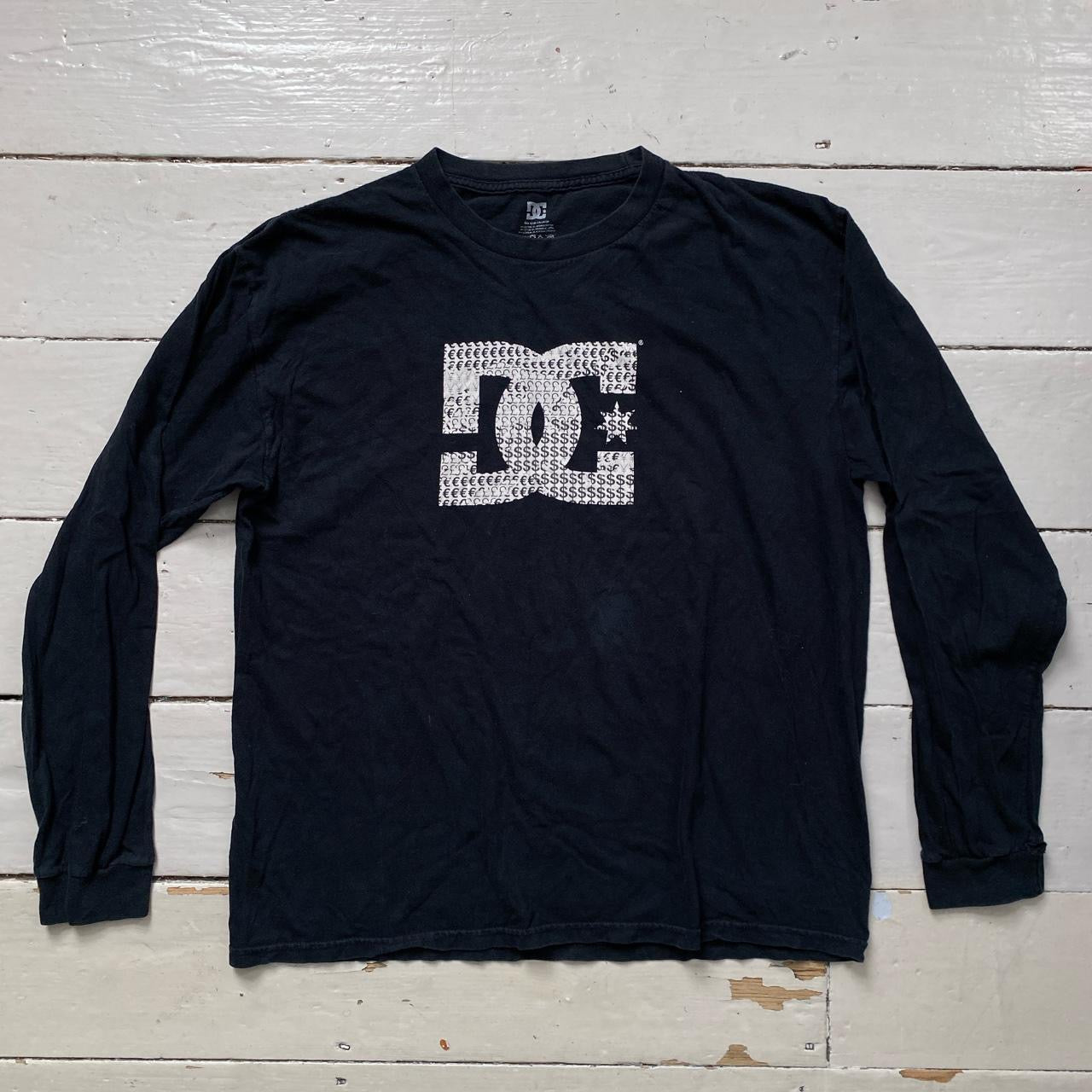 DC Shoes Vintage Money Long Sleeve T Shirt (Large)