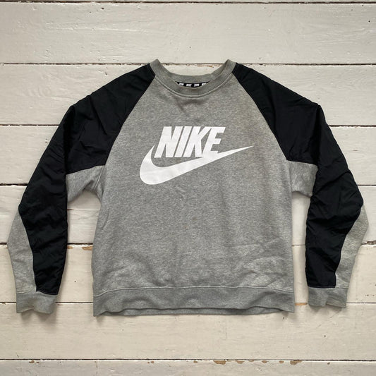 Nike Swoosh Grey Jumper (Medium)