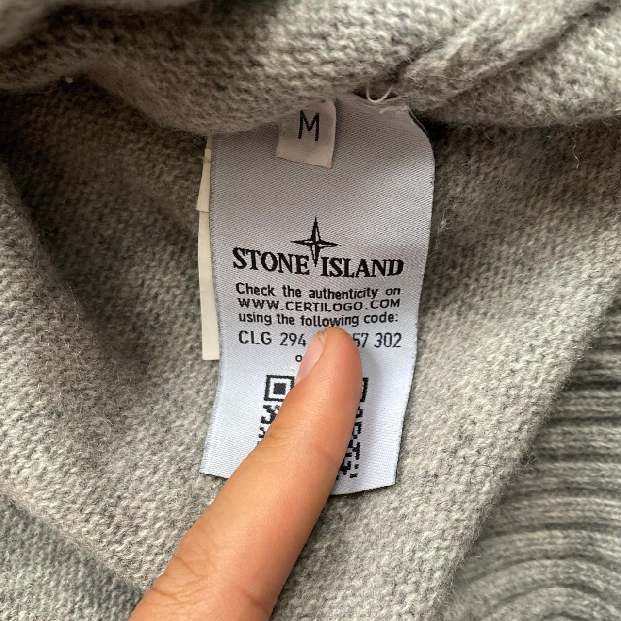 Stone Island Wool Jumper Grey (Medium)