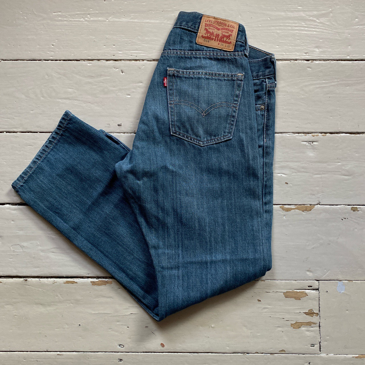 Levis 514 Blue Jeans (34/30)