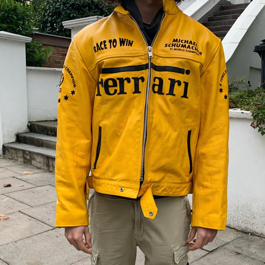 Ferrari Vintage 2003 Leather Yellow Jacket (XXL)