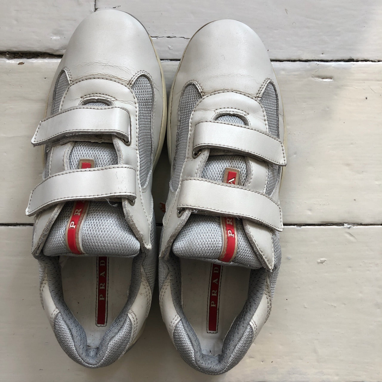 Prada Americas Cup White Velcros (UK 9)