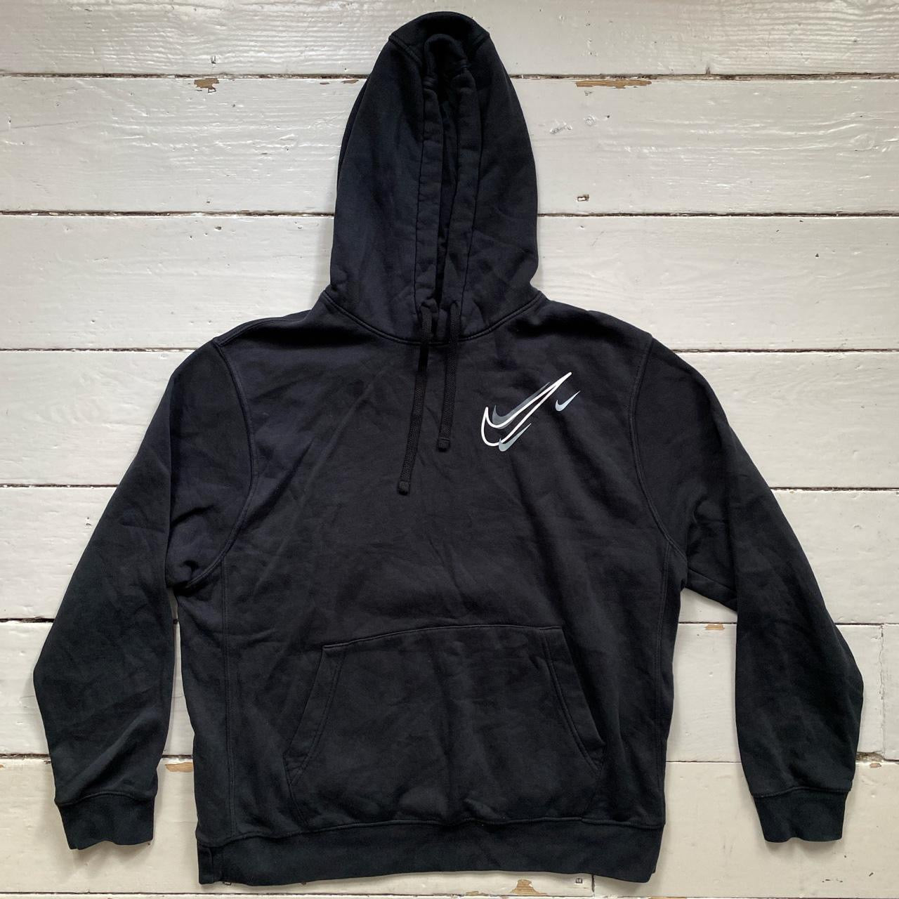 Nike Multi Swoosh Black hoodie (Large)