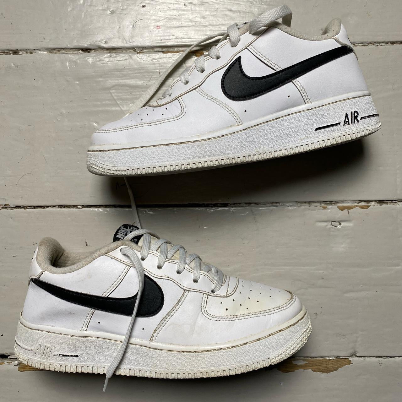 Nike Air Force 1 White and Black (UK 5.5)