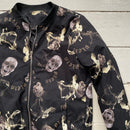 Black Skulls Bomber Jacket (Medium)