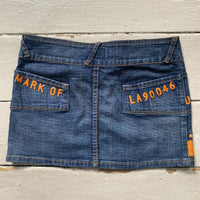 Von Dutch Vintage Denim Short Skirt (Medium)