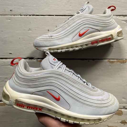 Nike Air Max 97 White and Orange (UK 8)