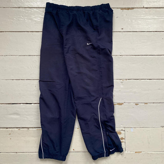 Nike Swoosh Vintage Navy Shell Bottoms (Large)