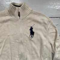 Polo Ralph Lauren Zip Cream Jumper (XL)