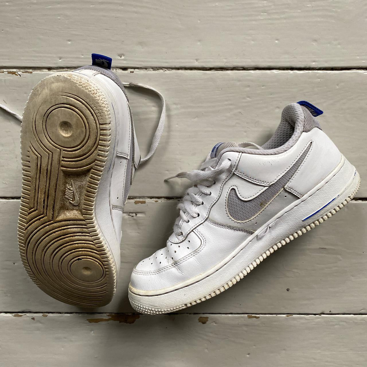 Nike Air Force 1 White and Blue (UK 8)