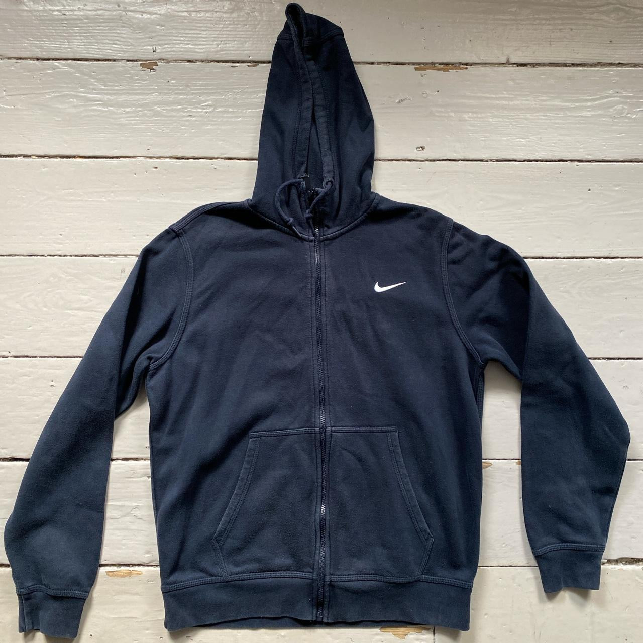 Nike Swoosh Navy Hoodie (Medium)