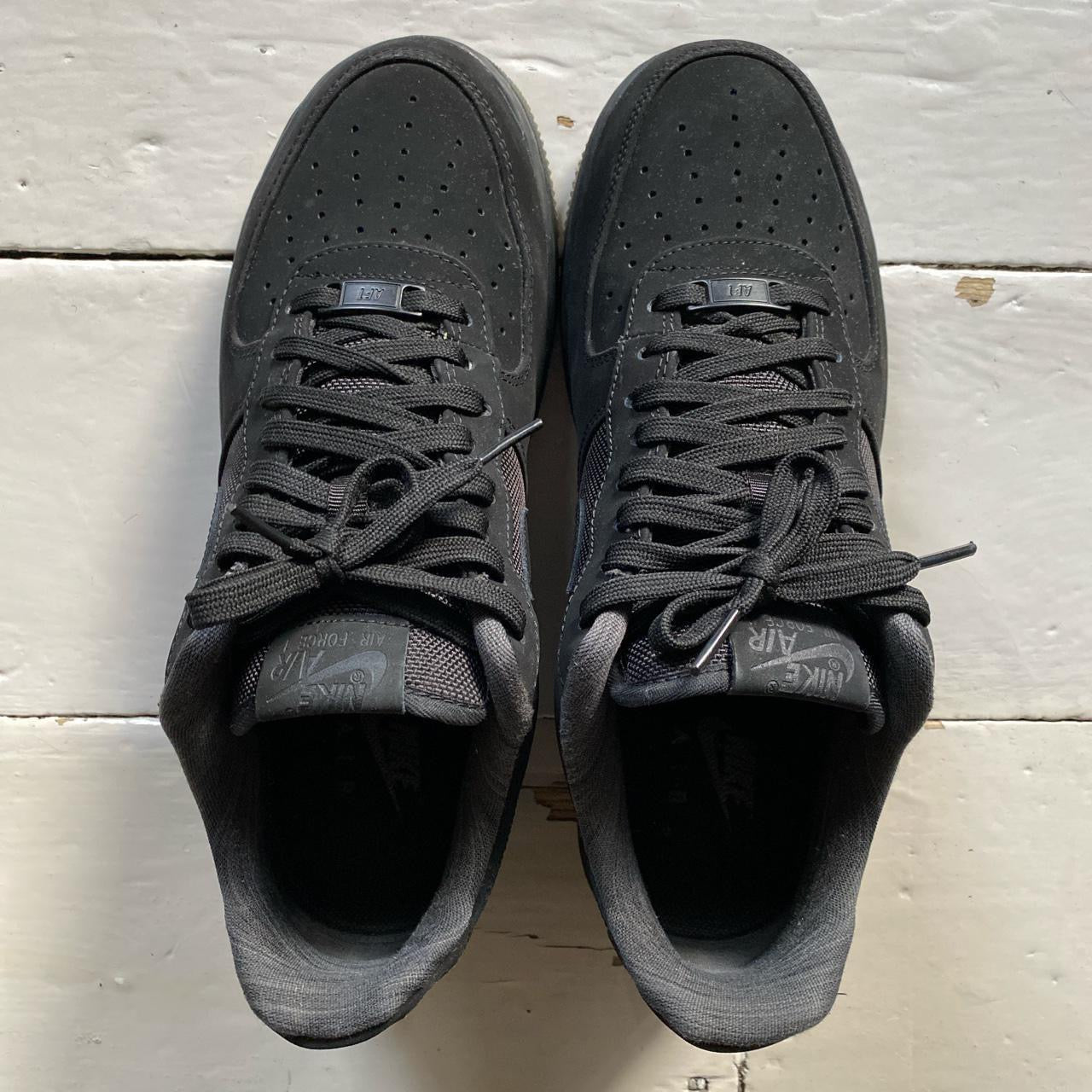 Nike Air Force 1 Black Suede Air Bubble (UK 8.5)