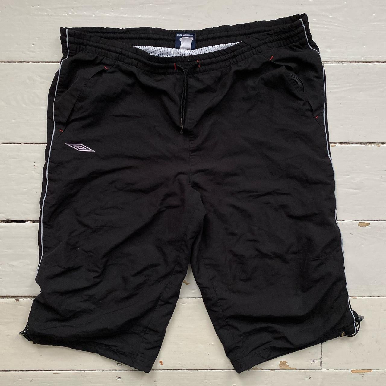 Umbro Black Spellout Shell Shorts (Medium)