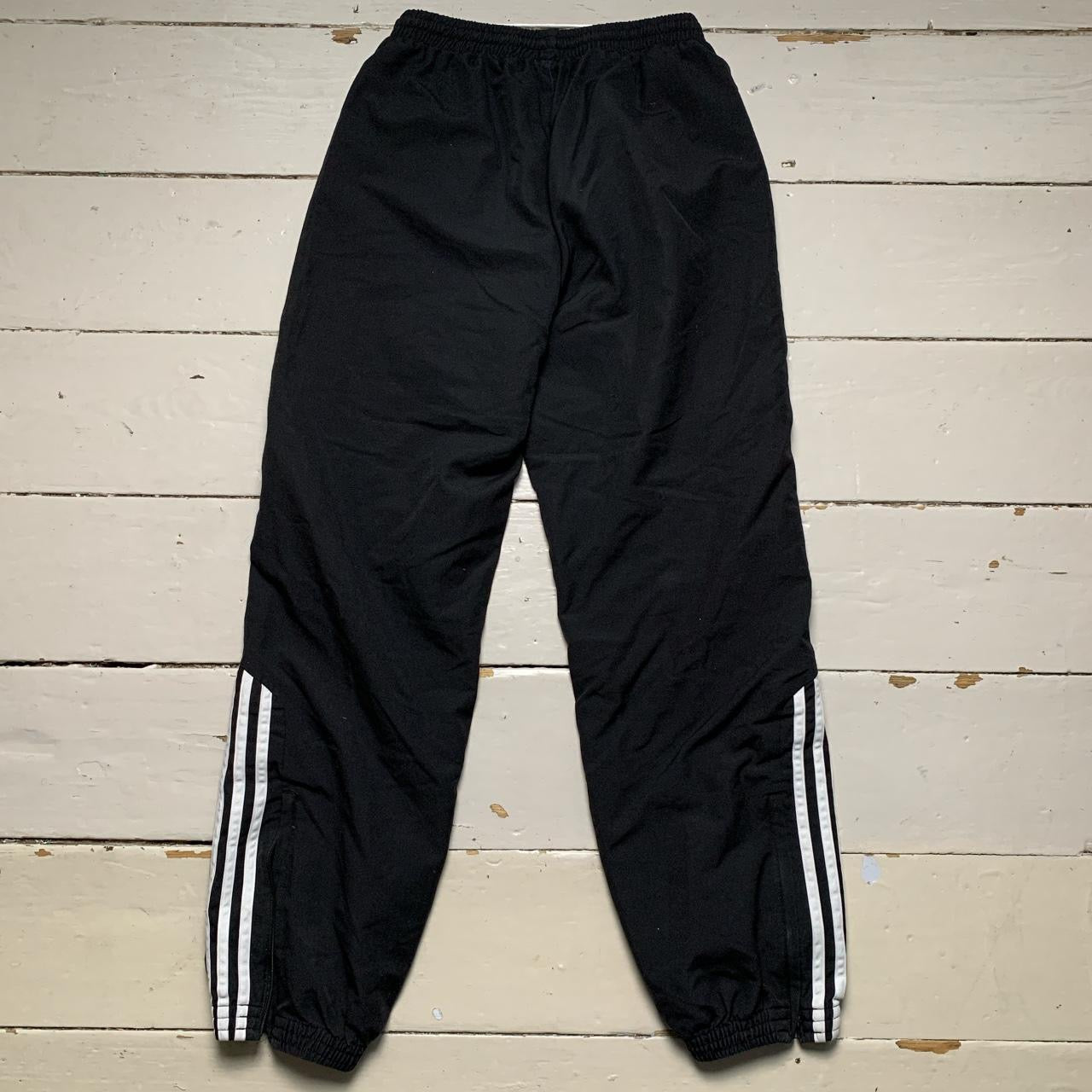 Adidas Black and White Shell Bottoms (XS)