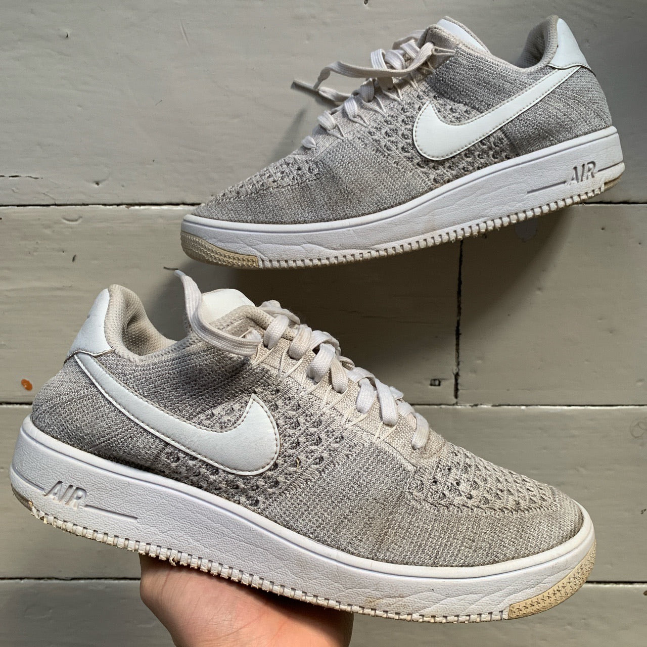 Nike Air Force 1 Flyknit White (UK 9)