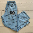 Raw Blue Vintage Repeat Logo Light Blue Joggers (Small)
