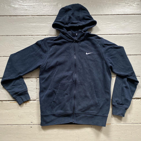 Nike Swoosh Navy Hoodie (Medium)